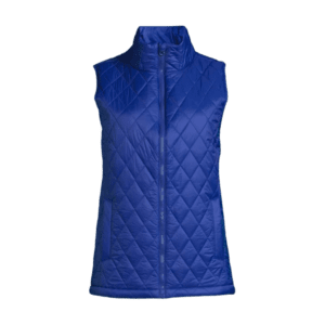 womens and plus diamond quilt vest blue gusto time and tru