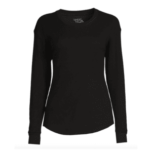 black thermal long sleeve shirt