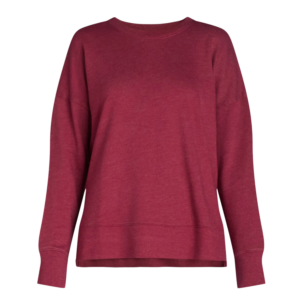 hi low sweatshirt wine
