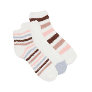fuzzy striped socks