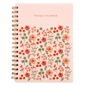 pink weekly planner