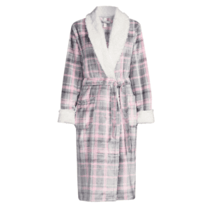 plaid bath robe