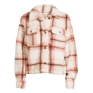 plaid sherpa shacket