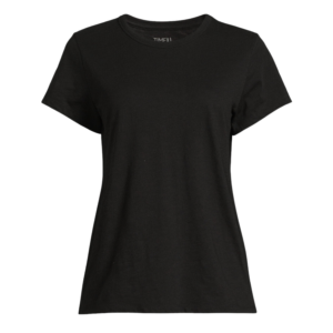 black crew neck tee