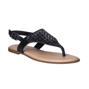 black hooded sandals