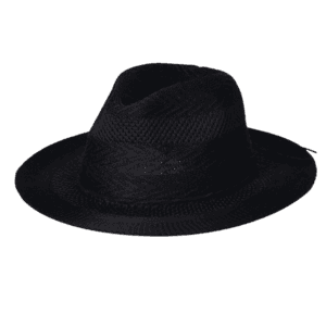black knit fedora