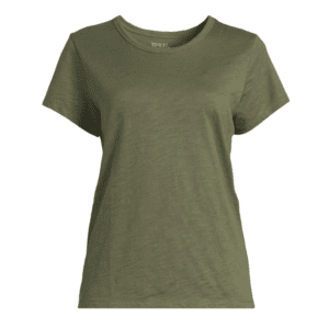 green crew neck tee
