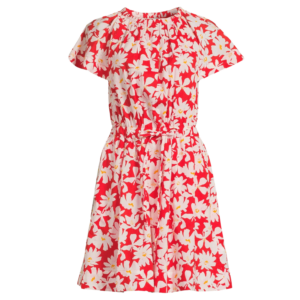 pink short ruffle dress