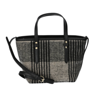 black plaid handbag