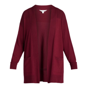 burgundy cardigan sweater