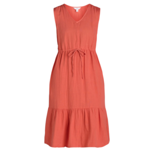 cotton sleeveless dress midi