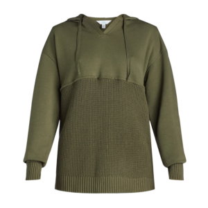 gree mixed media hoodie