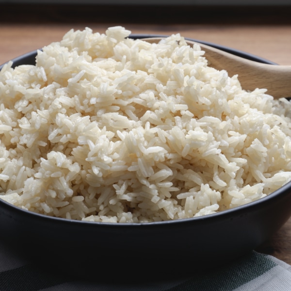 a large serving of jasmine rice in a bowl