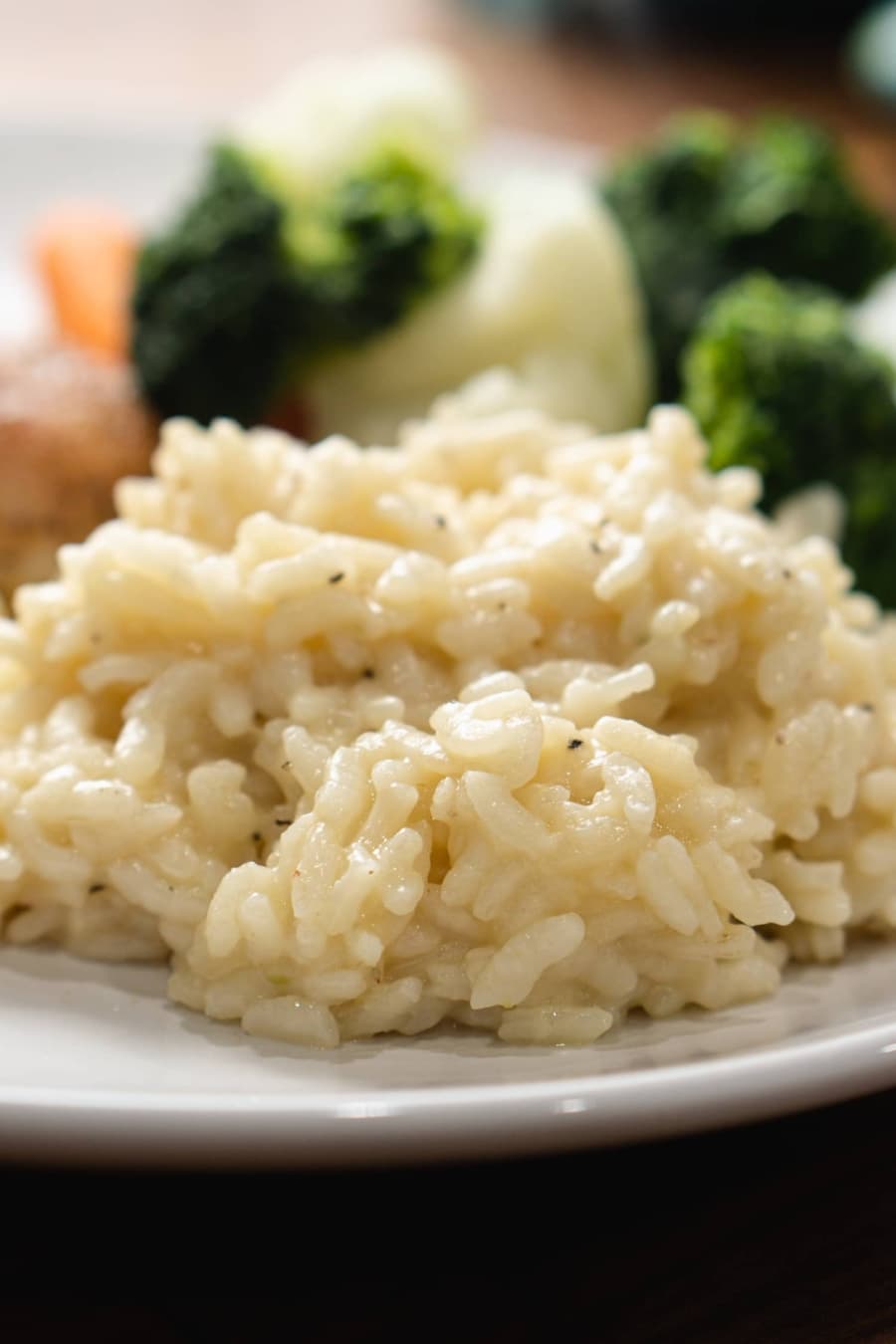 parmesan risotto served on a plate as a side