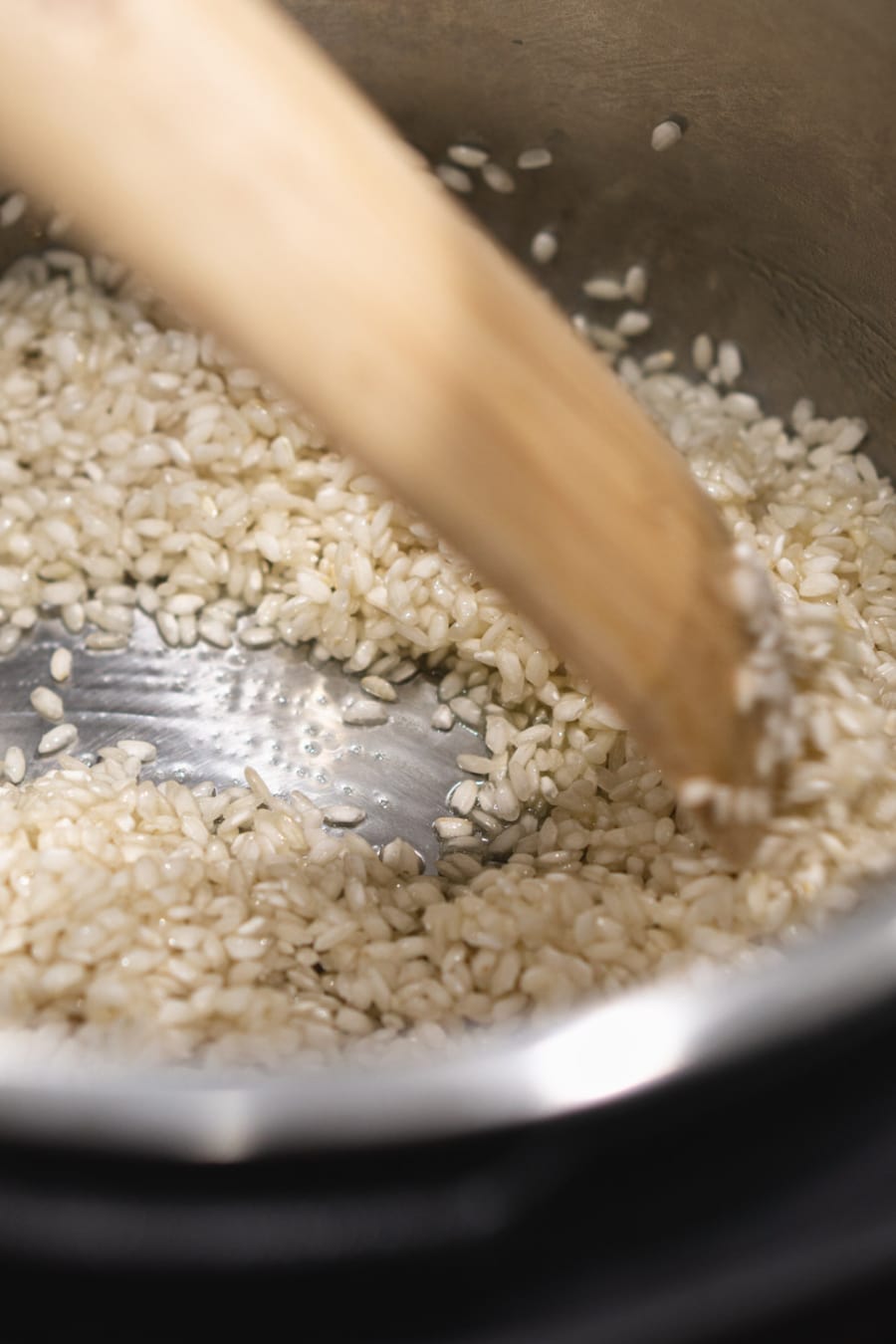 sautéing arborio rice in the instant pot pressure cooker