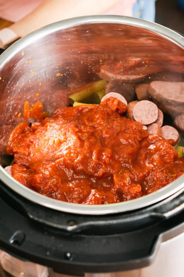 Instant Pot Cream Cheese Pasta with Sausage One Happy Housewife