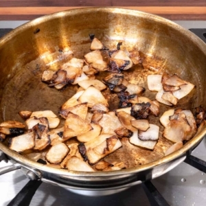 toasted onion in a frying pan