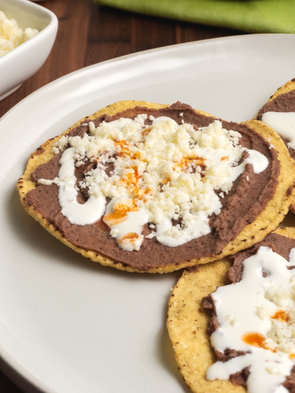 refried bean tostada recipe